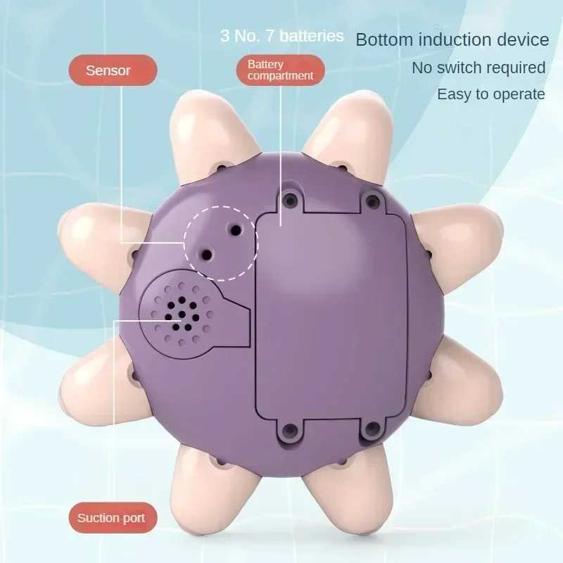 Spray Water Shower Baby Bath Toys Electric Whale Bath Ball with LED Light Music Bathtub Toy for Kids C250915