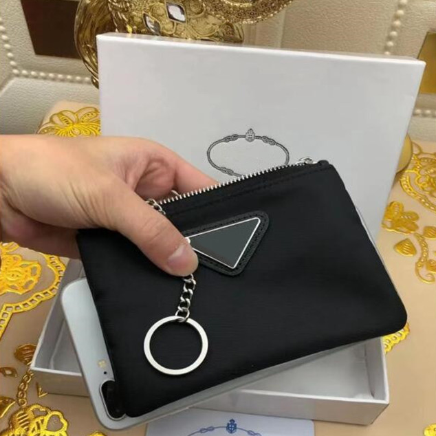 Keychains Lanyards Keychains pouch brand Designer bag charm Mini zipper wallet Car key accessories Fashion Nylon canvas coin purse key ring Wallets