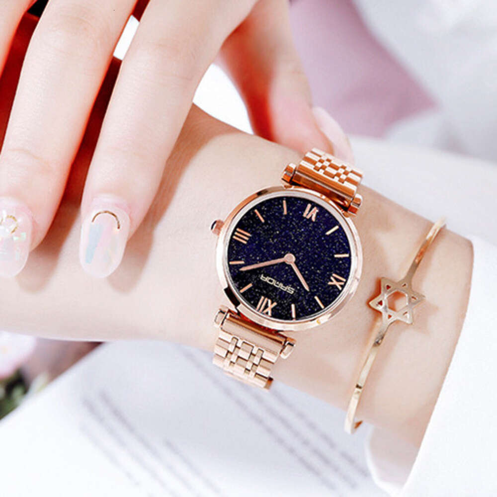 DHwatches Starry Sky Dial for Women with Diamonds Fashion Trend TikTok Wristwatch Female Internet Celebrity Quartz Watch