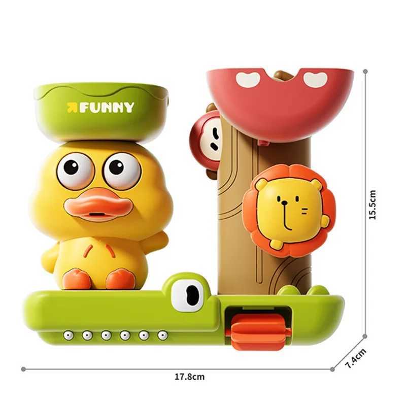 Cartoon Cute Duck Childrens Bathroom Bath Toy Wall Hanging Suction Cup Rotating Fun Summer Baby Water Playing Interactive Set C250915
