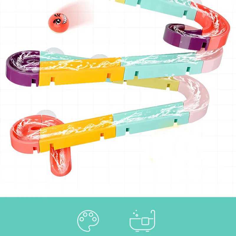 Bath Toys Baby Bathroom Duck DIY Track Bathtub Kids Play Water Games Tool Bathing Shower Wall Suction Set Pool Toy for Children C250915