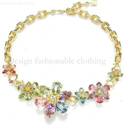 Swarovksi Necklace Jewelry Designer Jewerly Necklace For Woman Austrian Crystal Gema Product Necklace Idyllia Flower Bracelet Earrings Ring Swan Necklace 3fb