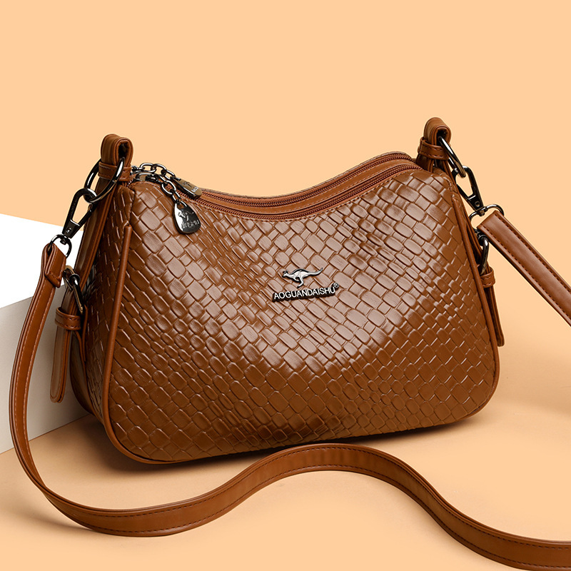 Luxury Brand Designer Bag Large Capacity Single Shoulder Bag New Korean Style Trendy Fashion Woven Casual Versatile Crossbody Bag One Piece Dropshippi