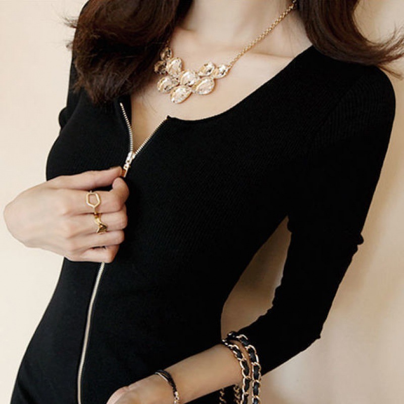 Skirt Autumn Winter HighEnd Dress New Slim Fit Slimming Base Dress Sexy Bodycon Fleece Lined Thickened Winter Dress