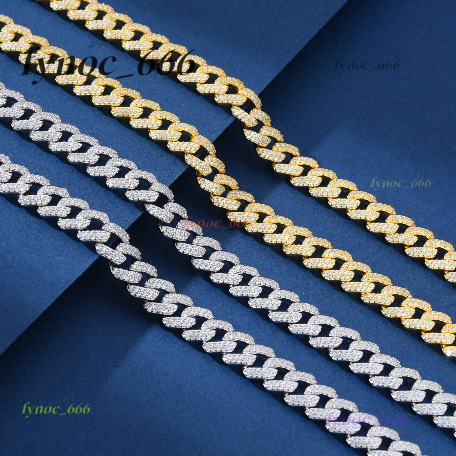 Moissanite Cuban Link Chain Custom Jewelry Miami Real 925 Sterling Silver Cadena Cubana Diamond Cut Hip Hop Necklaces Gifts