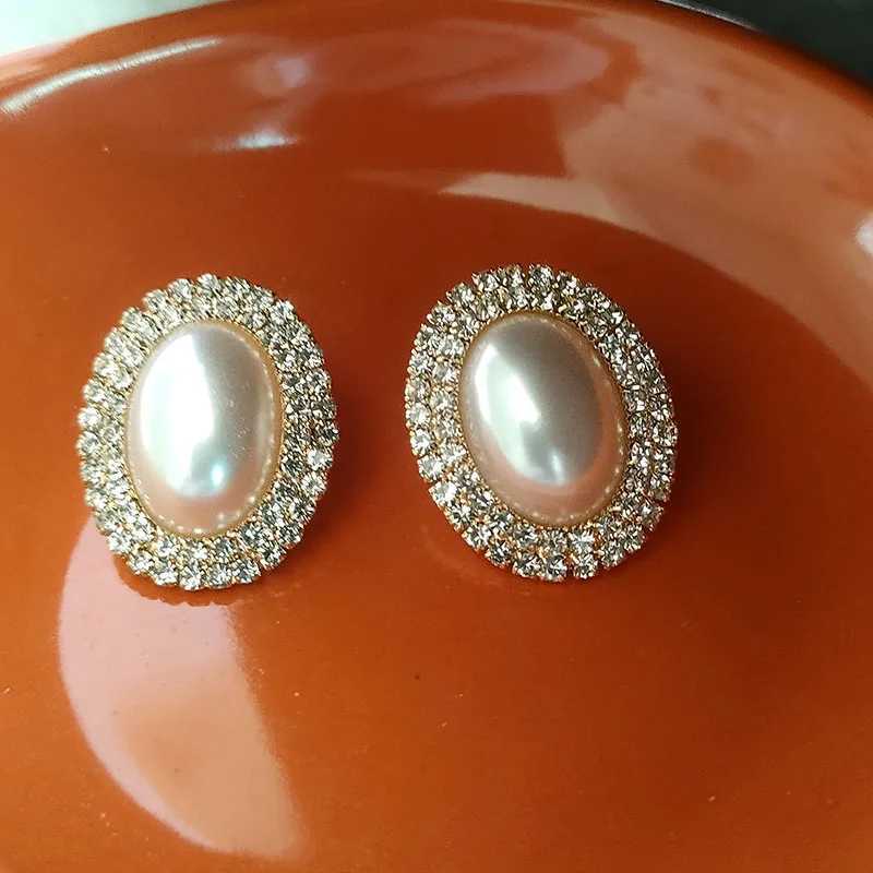 JXCUL French Elegant Retro Temperament Pearl Rhinestone classic Earrings For Women Girl Party Jewelry Gift New A513XJ250915