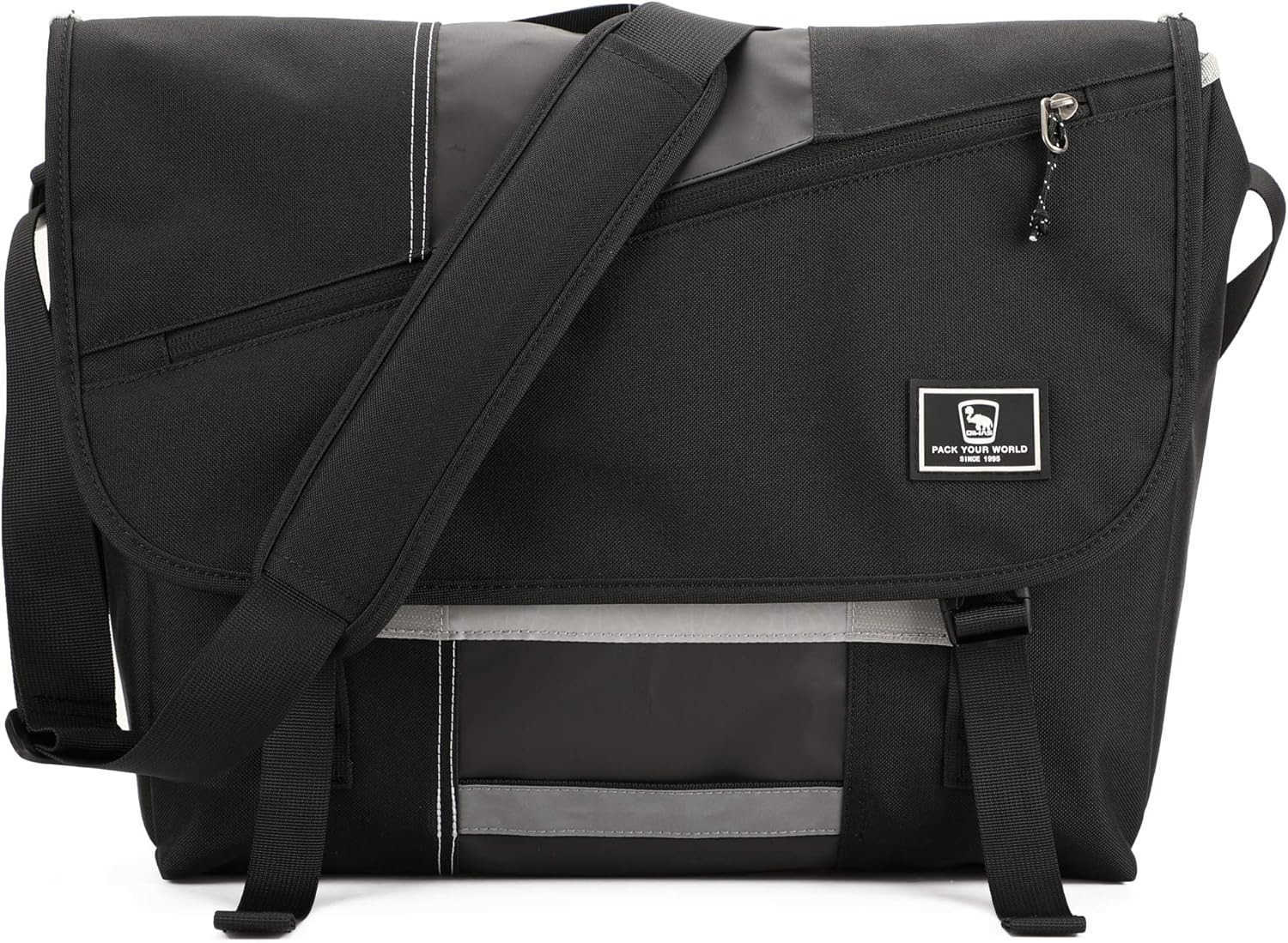 Travel Messenger Bag for Men 156 Inch Laptop Satchel Bag Men Crossbody Shoulder Bags Briefcase Computer Bag Large Work College BlackW250915