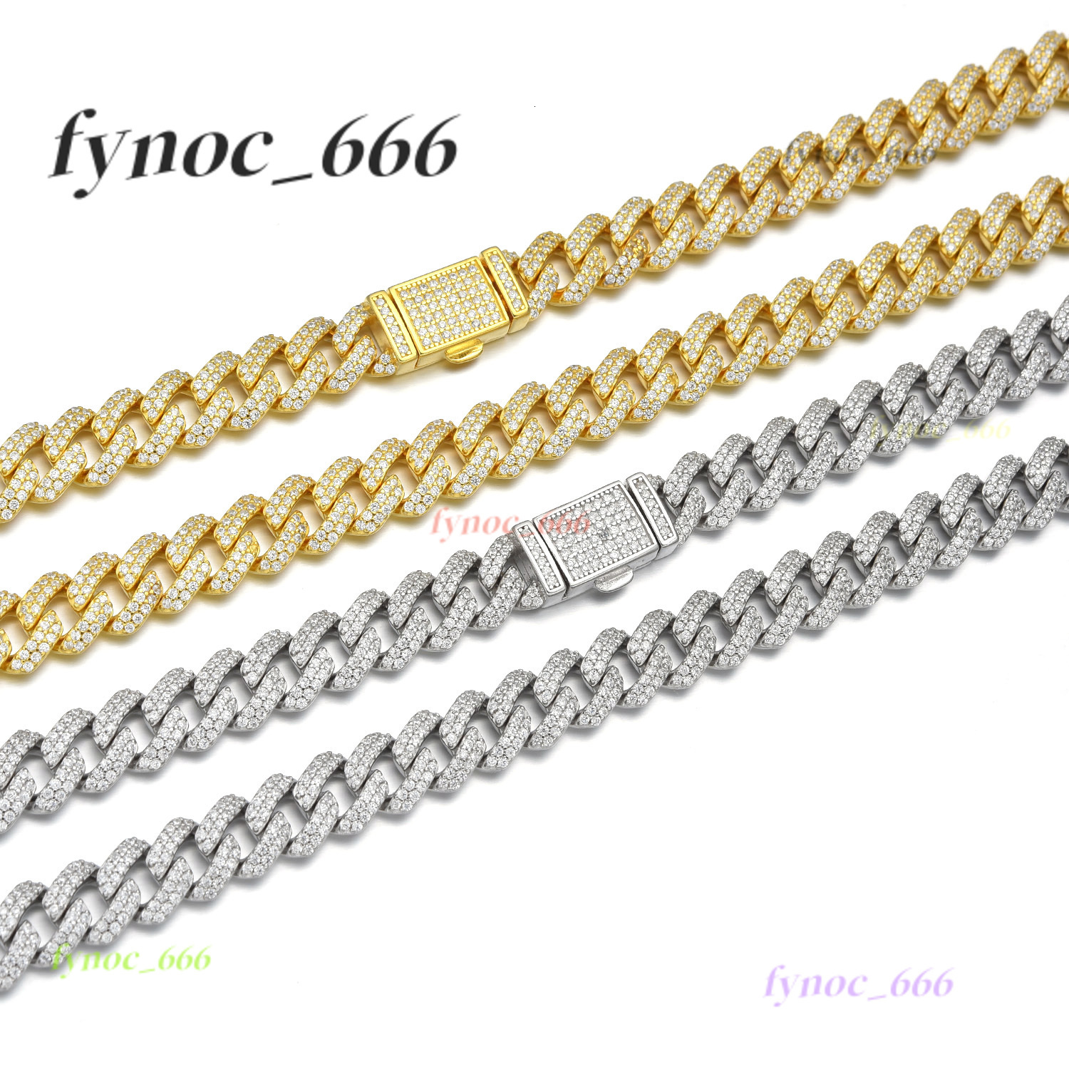 Moissanite Cuban Link Chain Custom Jewelry Miami Real 925 Sterling Silver Cadena Cubana Diamond Cut Hip Hop Necklaces Gifts
