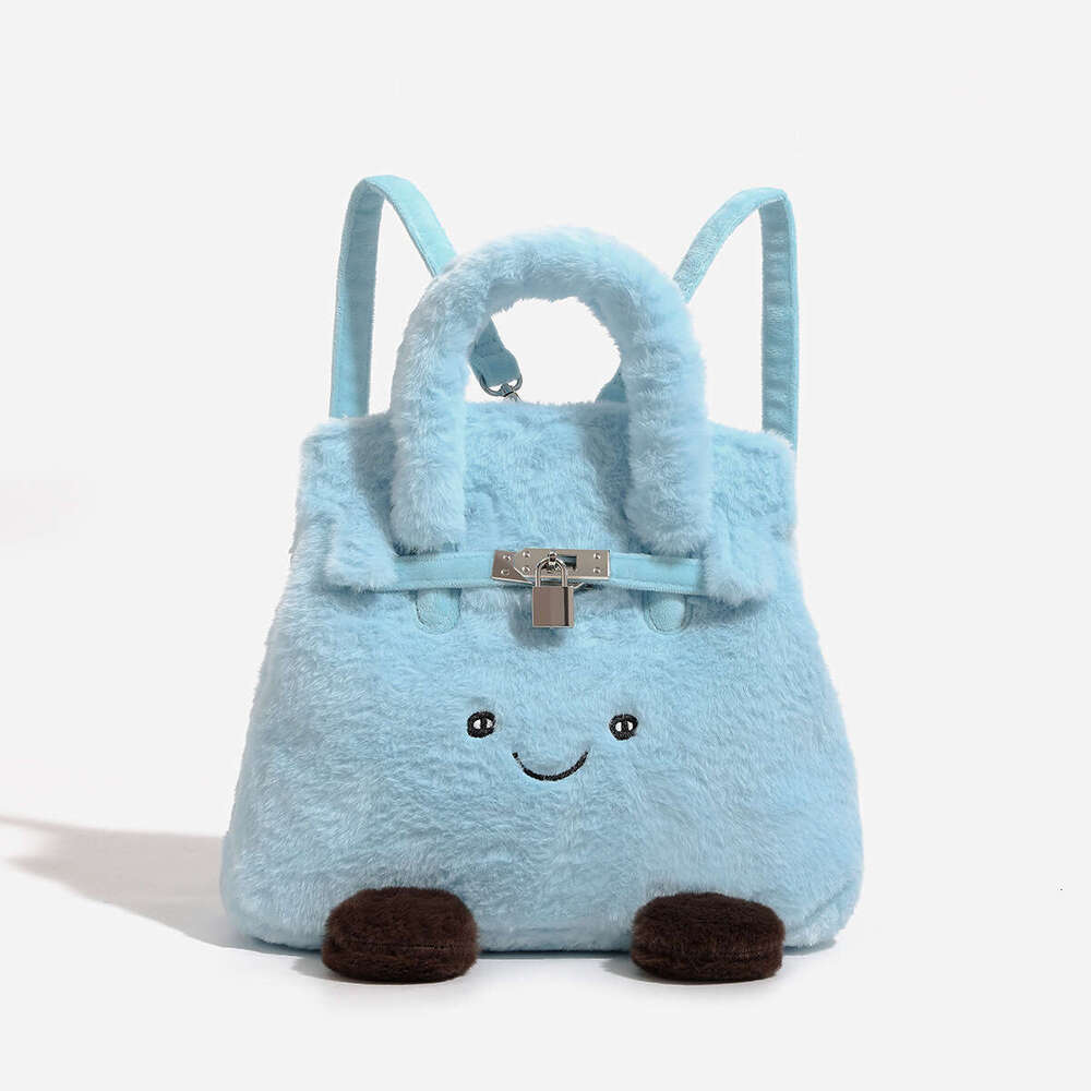 Large Style Soft Sherpa Fabric Purse with Multiple Carrying Options