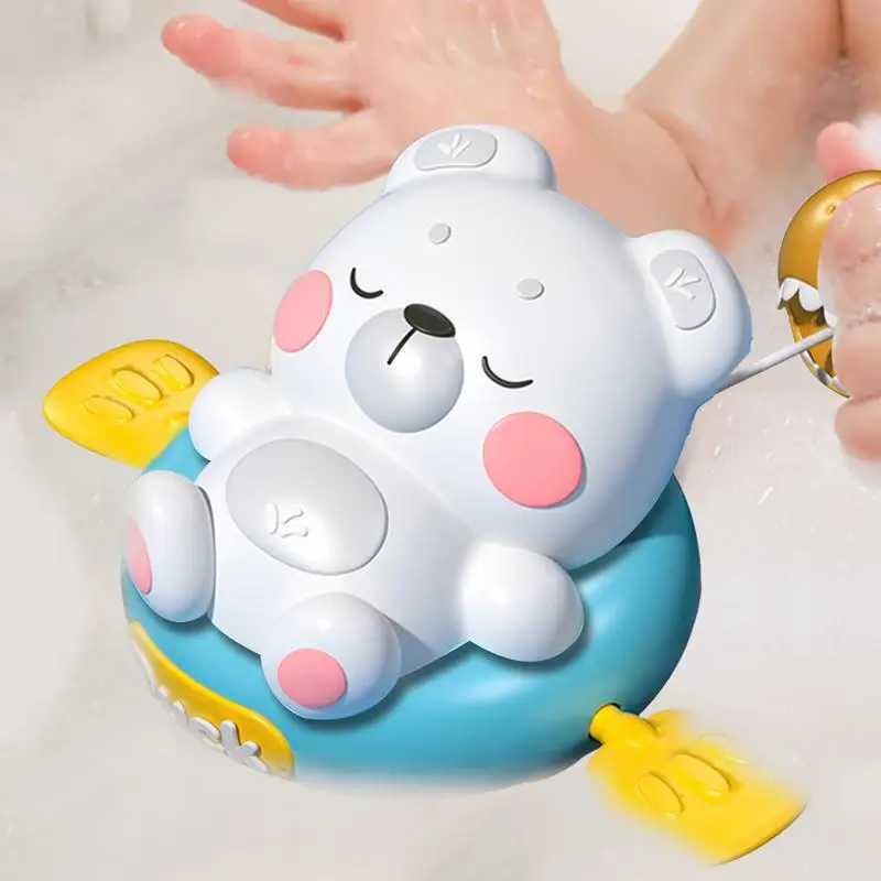 Kids Bathtub Toy Animal Shaped Bathtub Bath Time Toy Pull String Toy Water Bath Time Fun Interactive Bath Toy For Boys Girls C250915