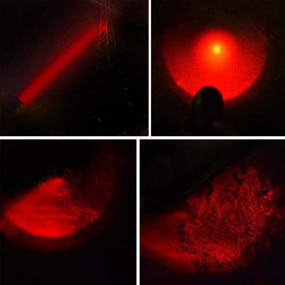UltraFire C8 Powerful Red Light Led Flashlight 350m Focus Tactical Lantern Night Hunting Spotlight for Coyote Hogs Rabbit Torch C250915