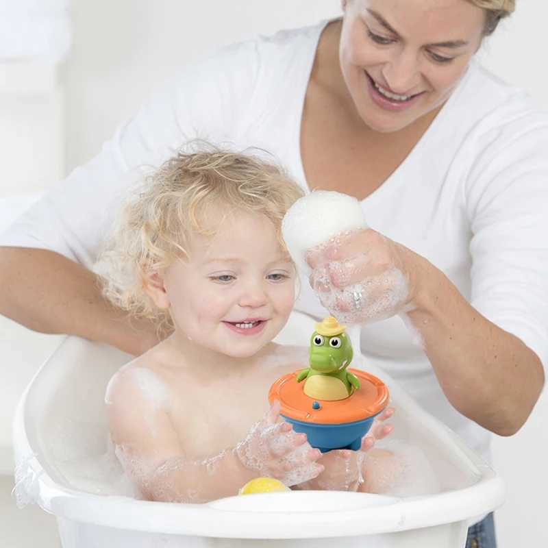 1 Set Bath Toys For Toddlers Light Up Crocodile Fountain With 4 Spray Modes ABS Plastic Bath Toy For Bathroom Swimming Pool C250915