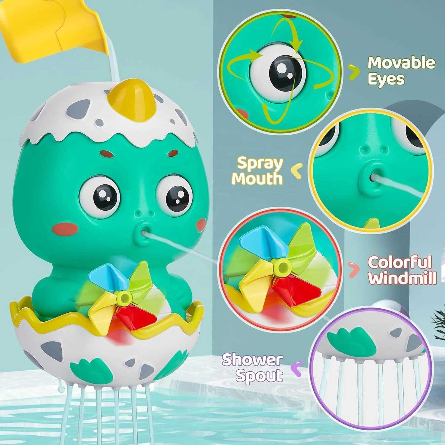 Dinosaur Bathtub Toy DIY Wall Track Building Sets Tub Water Activity Sensory Bath For Toddlers Babies Preschool Shower Gift C250915