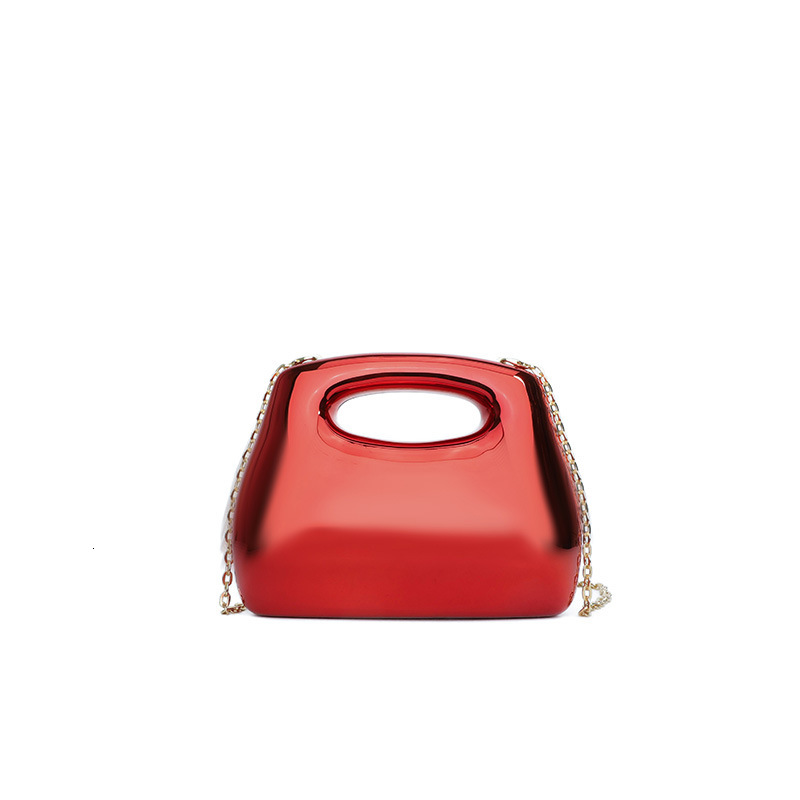 Luxury Brand Designer Bag Women's Glossy Acrylic Box Bag 2025 New European And American Candy Color Stylish Versatile Wrist Chain Evening Bag