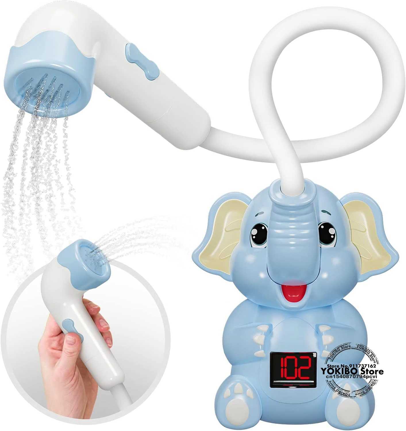Baby Bath Toys Bath Shower with Shower Thermometer Electric Elephant Water Spray Water Toys for Kids Tathtub Toys for Toddlers C250915