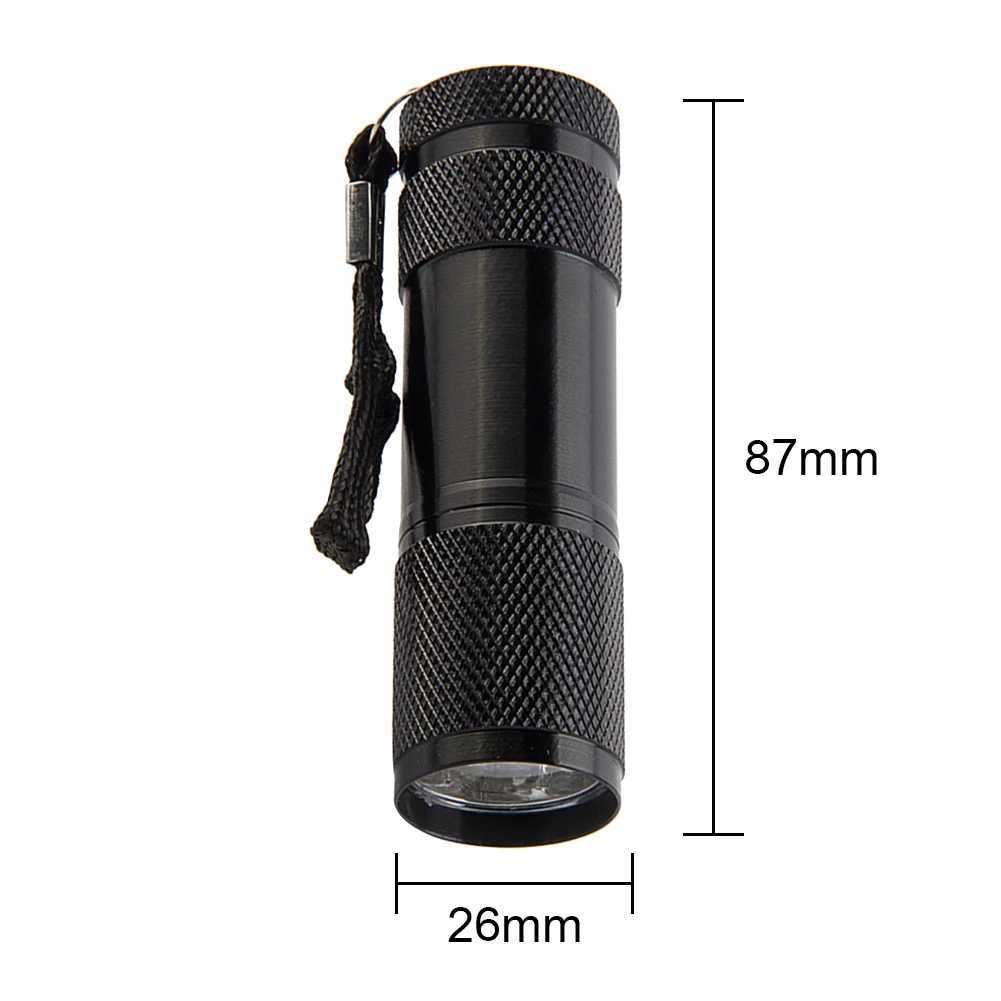 Mini Flashlight with Rope Professional Purple Light AntiSkid 395nm Backlight Portable Ultraviolet Torch Gadgets C250915