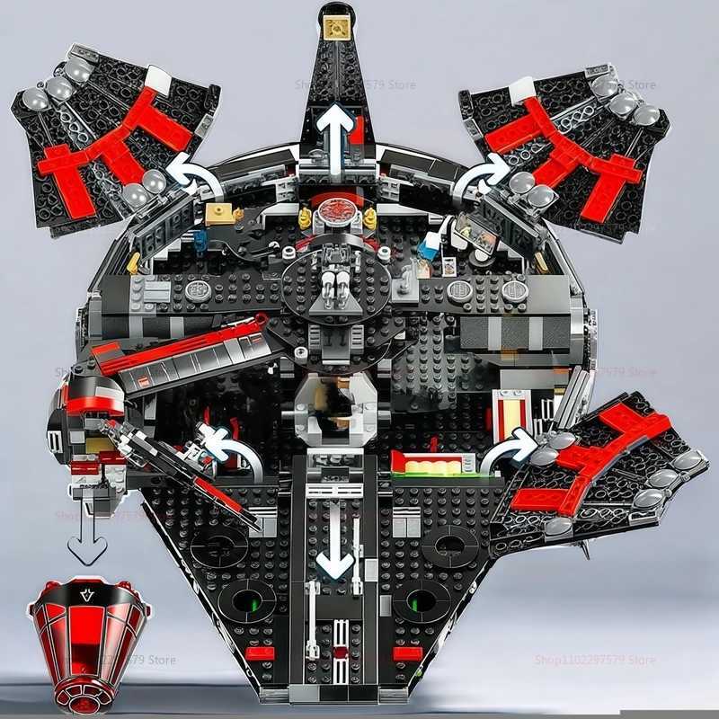 2025 NEW 1579PCS 75389 Star Battle Rebuilding Milky Way The Dark Falcon Millennium Falcon DIY Model Building Block Birthday Gift Z250915