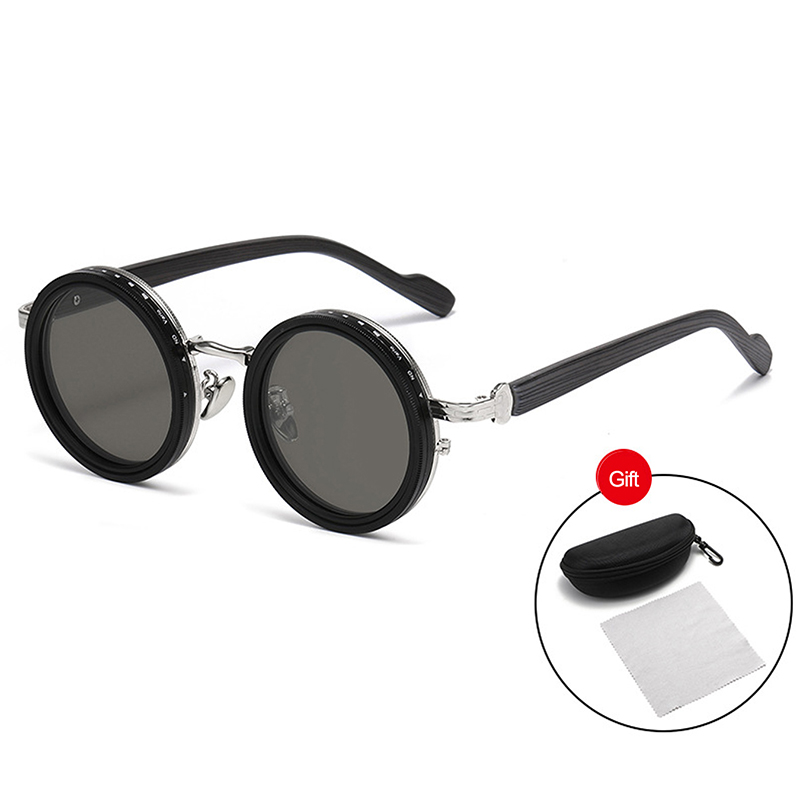 High Quality UV400 Round Polarized Brightness Adjustable Sunglasses Aperture ND Filter Tint Adjustment Sunglasses