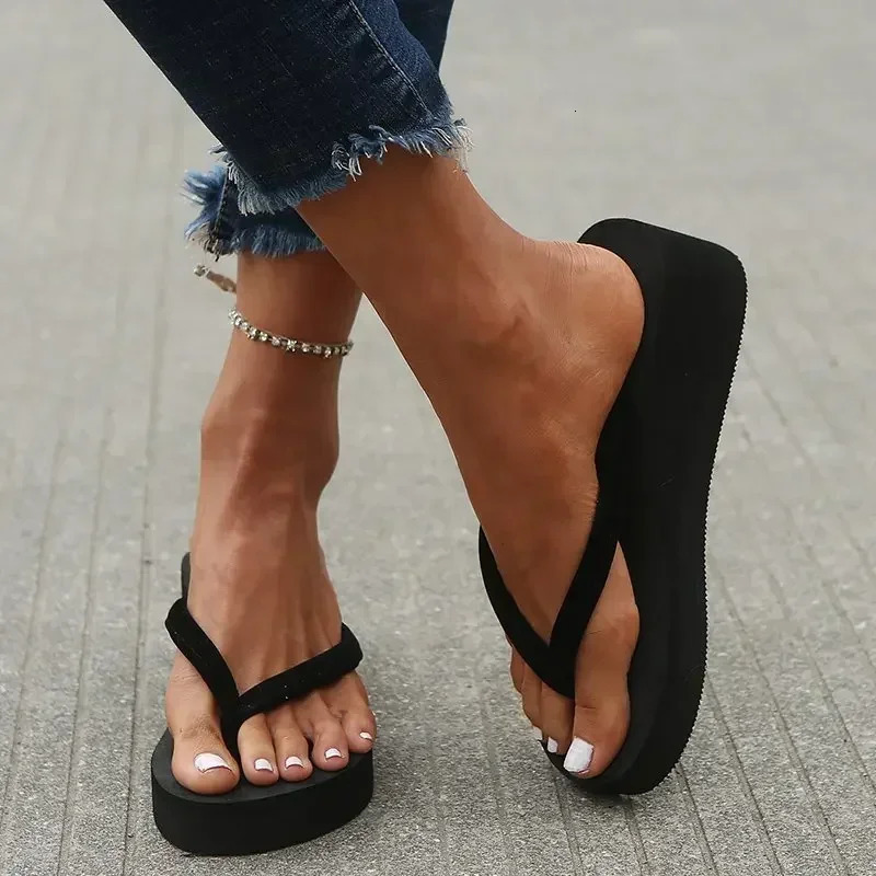 Slippers Summer Shoes Women Wedges Sandals Slides Beach Home Flip Flops Memory Foam Zapatos De Mujer 250915