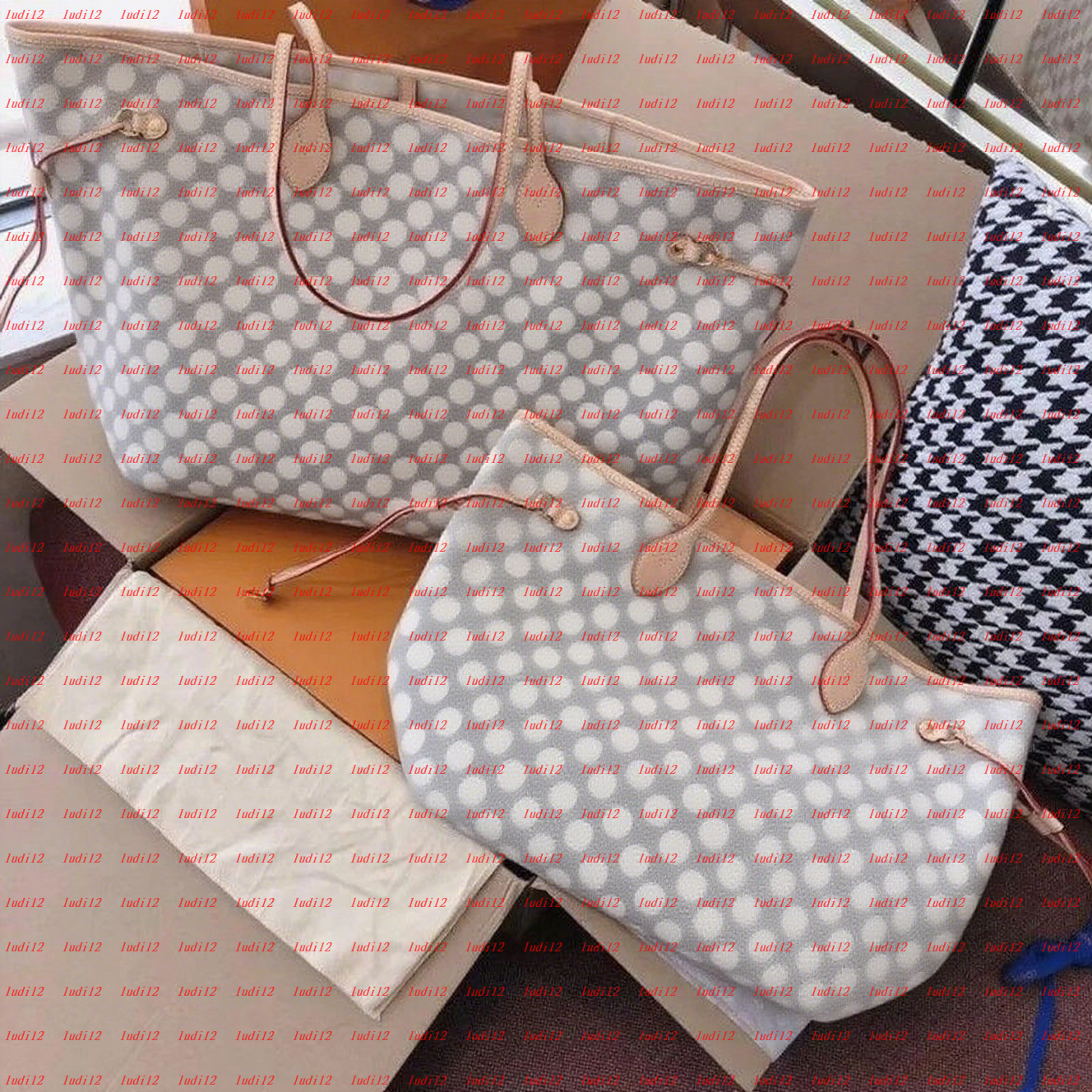 Real cowhide S/M/L size must have neverfulltote Luxury shopping bag Womens crossbody shoulder bag designer handbag mirror quality Composite Bag Casual Tote wallet