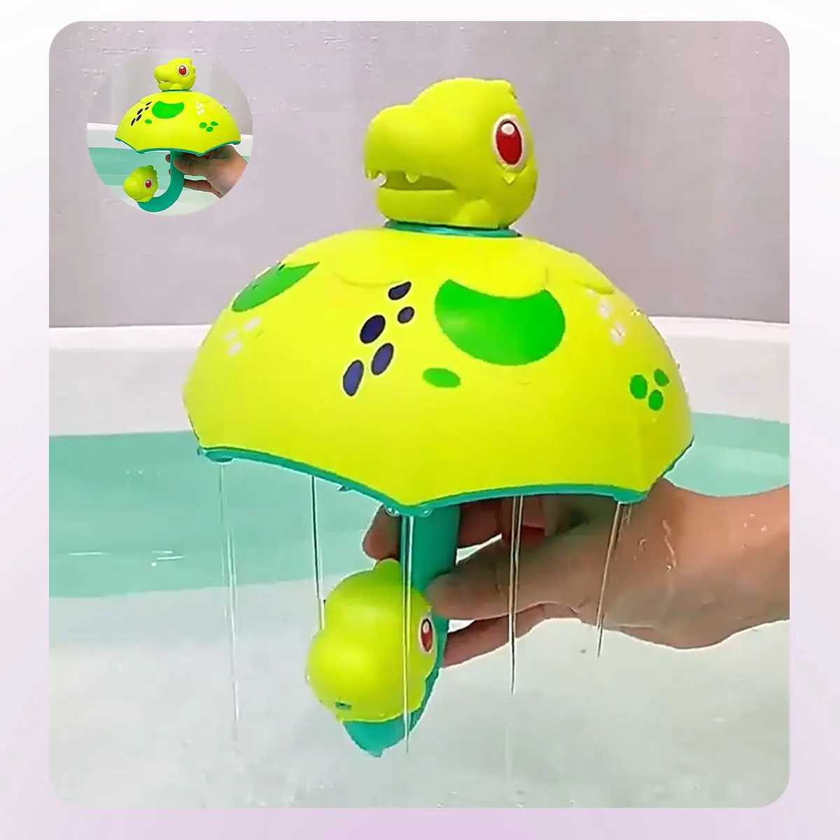 Dinosaur Mushroom Umbrella Baby Bath Toy Bathing Cute Swimming Water Spraying Umbrella Shower Outdoor Toy For Kids Playing Game C250915