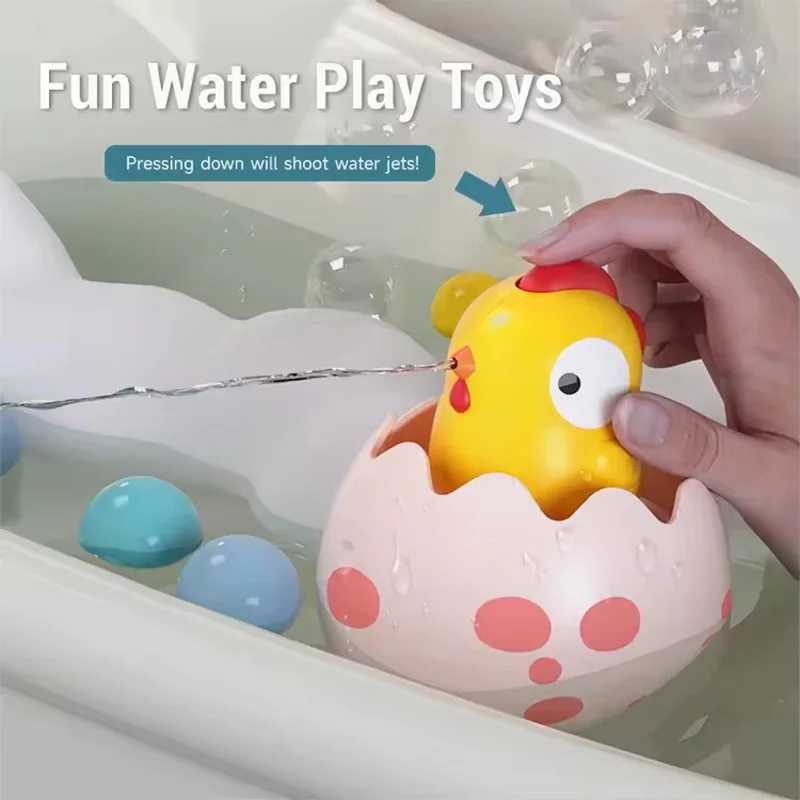 Baby Bathing Toy Kids Cute Dinosaur Duck Penguin Rain Spray Eggs Children Bathroom Water Play Shower Water Toys For Kids Gifts C250915