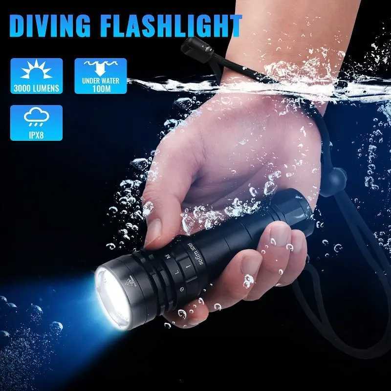 Sofirn SD05 Scuba Diving Flashlight XHP502 21700 Lantern 3000lm IPX8 Waterproof Magnetic Ring Orange Peel Reflector 18650 Torch C250915