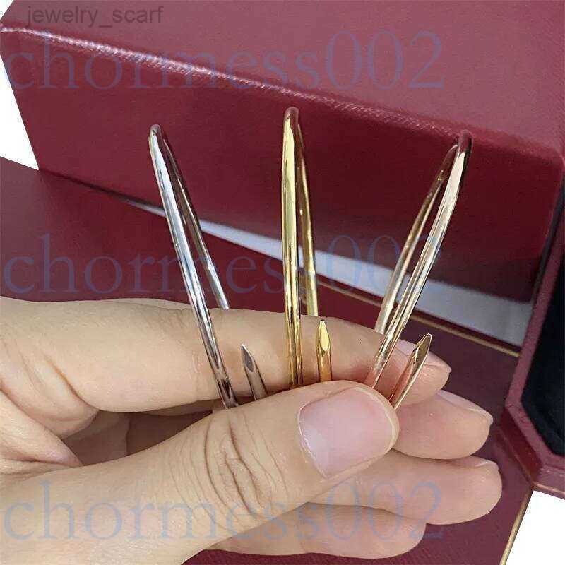 nail bracelet 30mm thin nail designer bracelet Fashion unisex cuff gold bangle luxury Classic bracelets jewelry Valentines Day gift women bracelelts mens