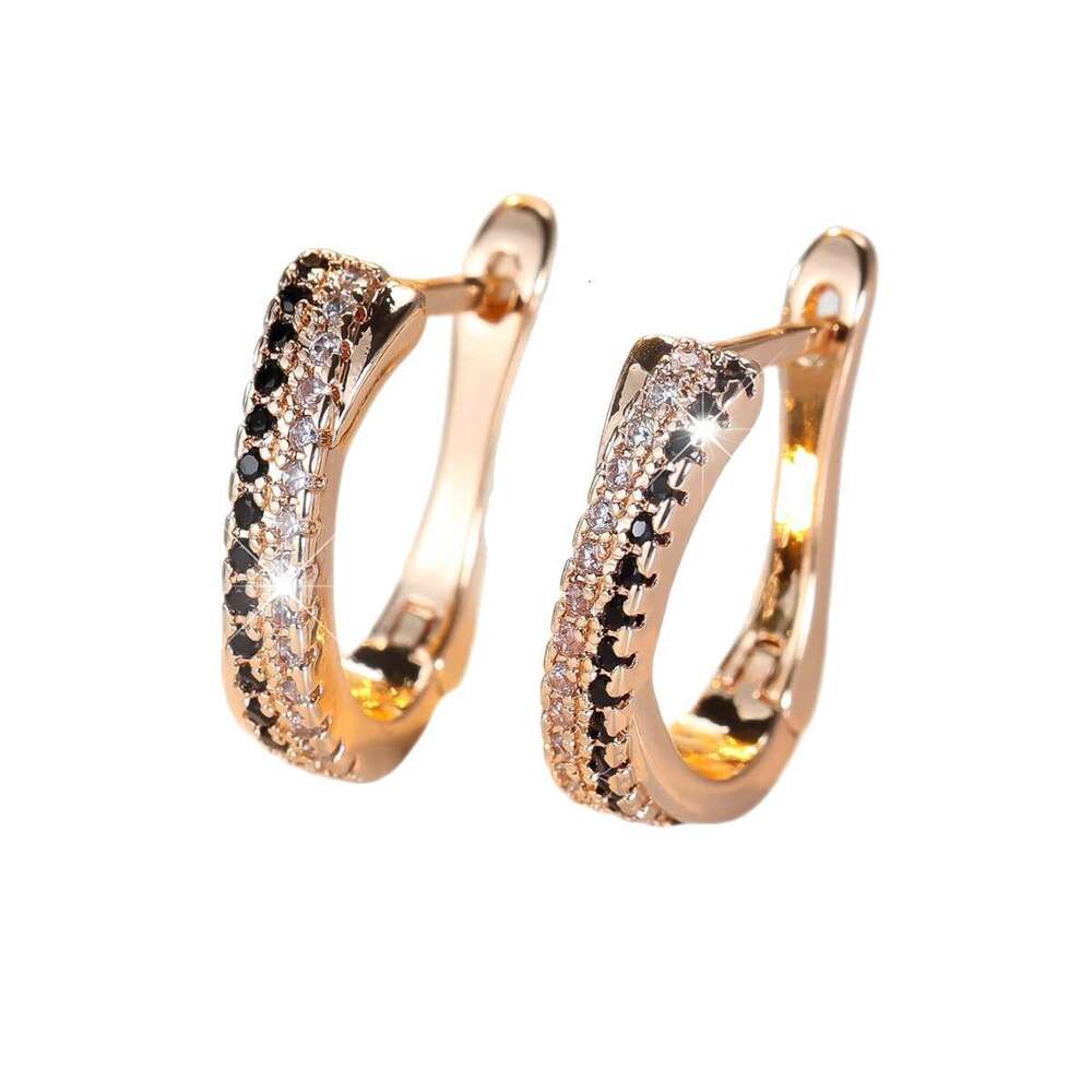 2026 fashion Earrings Alternating Striped Personality gold Trendy Cool Earrings - view 6