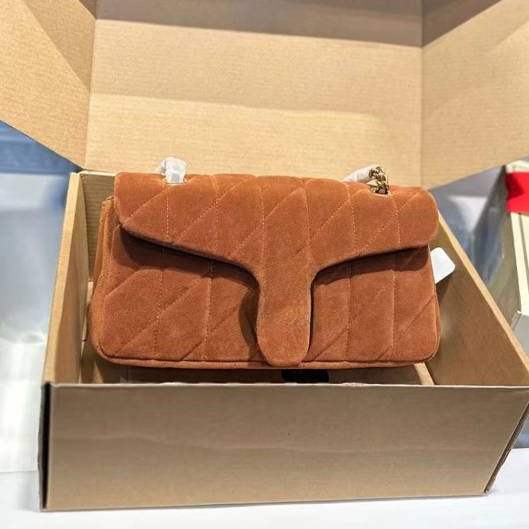 Shoulder Bags brown suede designer bag tabby bag Luxury Bag Pillow Quilted chain purse crossbodys women Clutch flap handbag tote bag brown suede bag mini bag 20 26cm