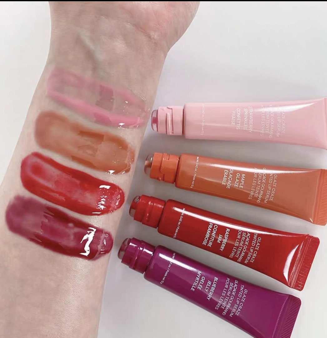 Glaze Glaze Tintled Lip Serum 12g Lipgloss Respberry Sugar Peach 8 Colours Lip Plumpl