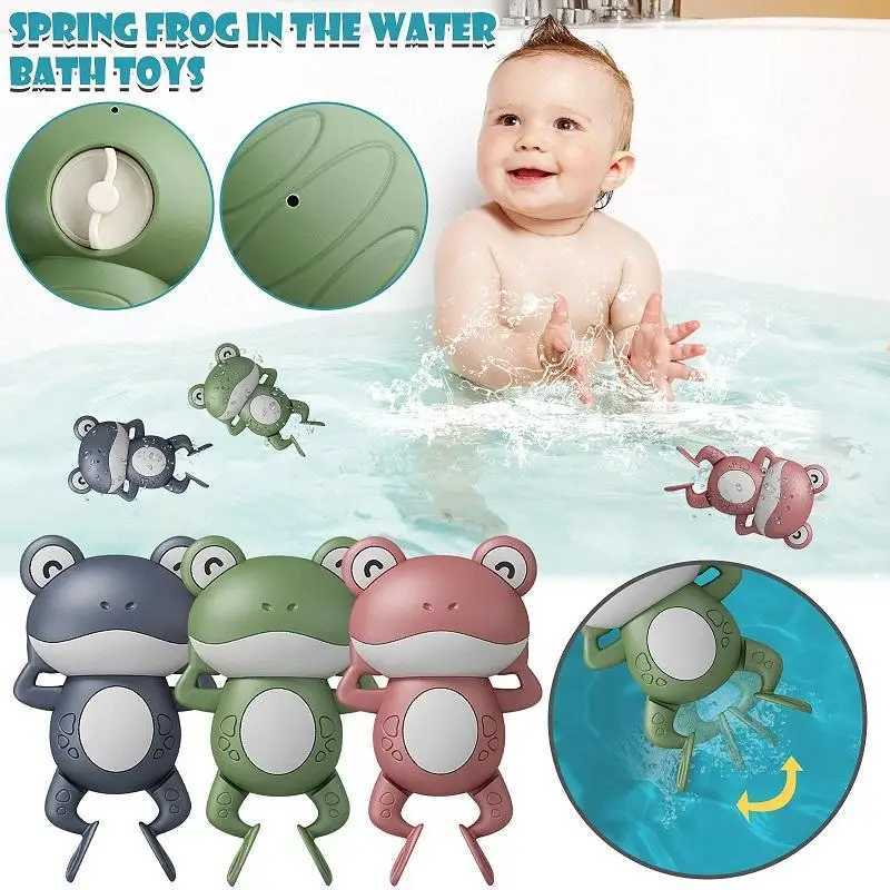 Baby Cute Animal Swimming Frog Shower Clockwork Toys When Baby Bath in Bathroom Baby Water Toy for Kids Clockwork Bath Toys Gift C250915
