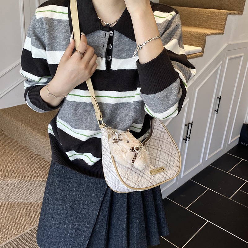 Luxury Brand Designer Bag Nanfeng Style Summer Outing Paris Underarm Bag For Women 2025 New Retro Plaid Commuter Single Shoulder Crossbody Bag
