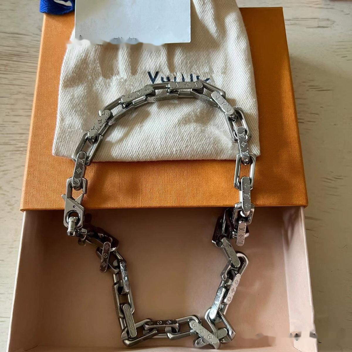 Pendant Necklaces Paris High Quality Punk Square Luxury designer Chain Necklace Hip Hop Pendants Quenching Thick Link Chain Collar Gothic Jewelry Men