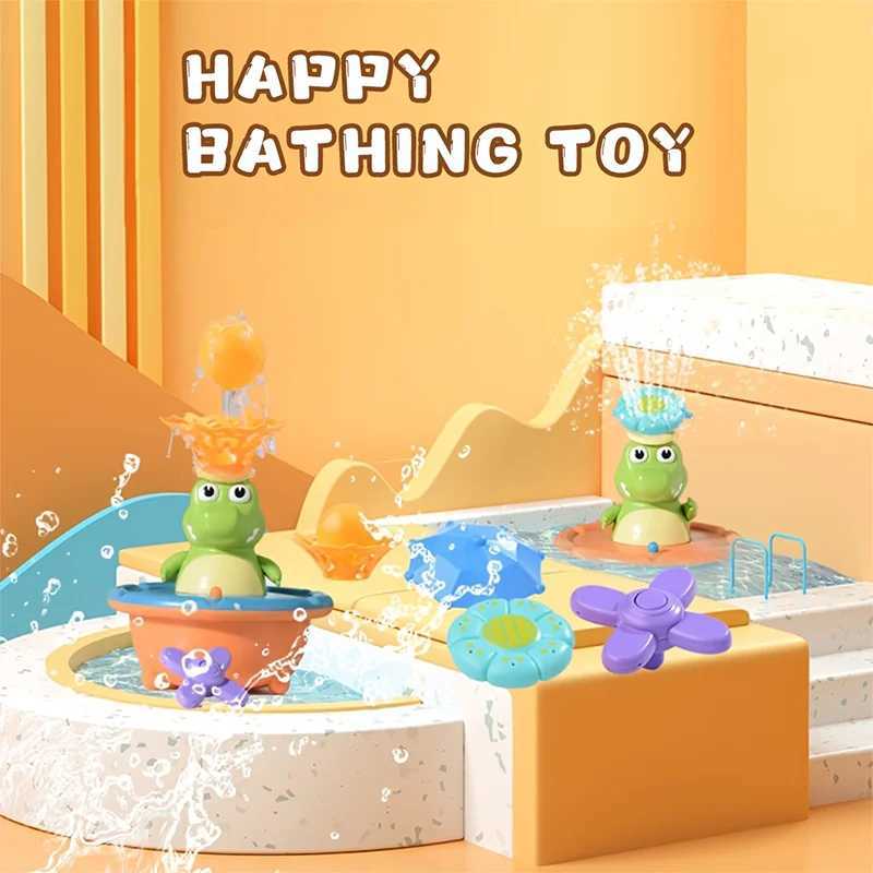 Funny Bath Reptile Toy For Kids With Replaceable Nozzles Waterproof Childrens Favorite Bathing Play C250915