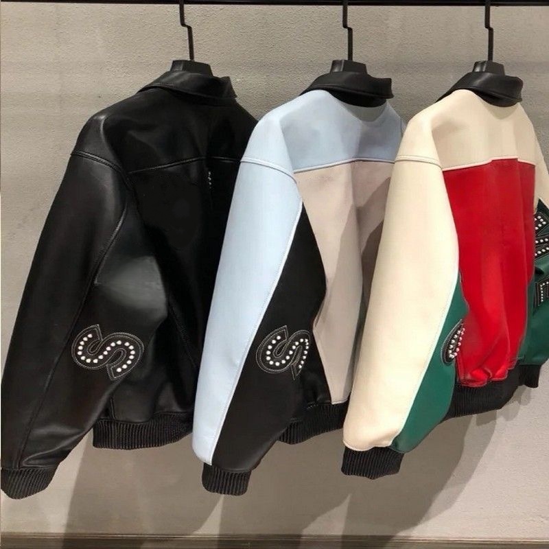 Men's Jackets Designer Jacket Mens PU Leather Jackets Embroidered leather coat Retro motorcycle Coat Men Hip-hop outerwear Sport