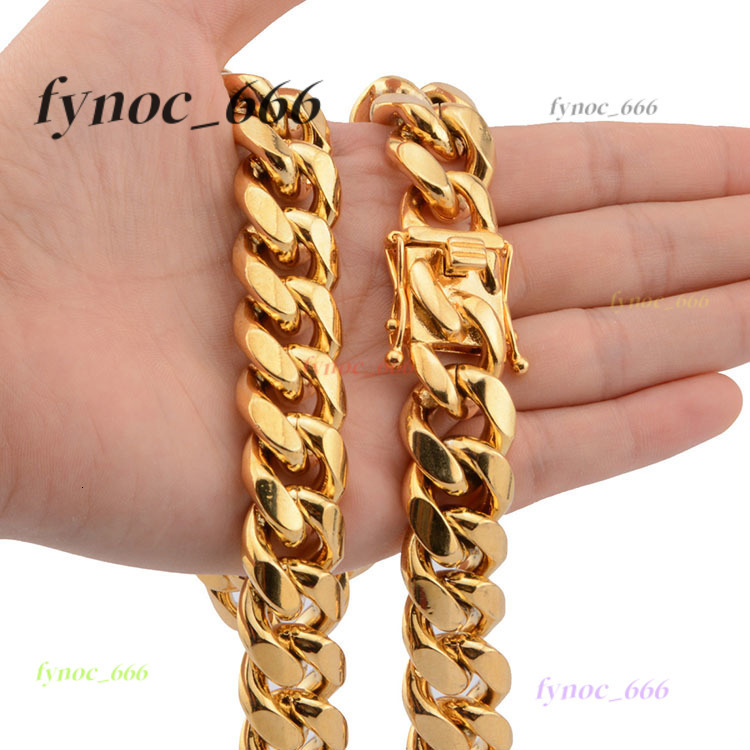 Wholesale Stainless Steel Hiphop Rapper Necklace 6MM18MM Chunky Miami Cuban Link Chain Necklaces for Mens Jewelry