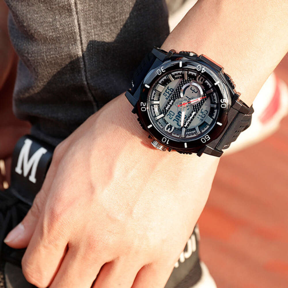 DHwatches Sanda Hot-Selling Fashionable Sports Multi-Function Electronic Watch Temperature Display Luminous Men's Wristwatch