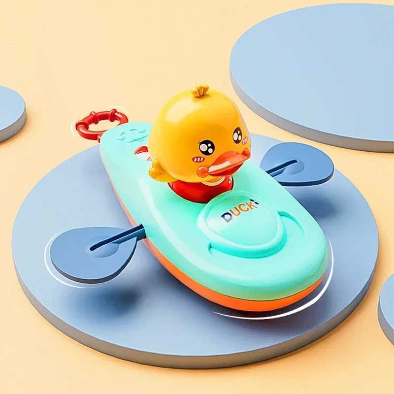 Baby Splash Toys Kayak Baby Yellow Duck Rowing Bathing Girl Childrens Bathroom Linked Beach Zipper C250915