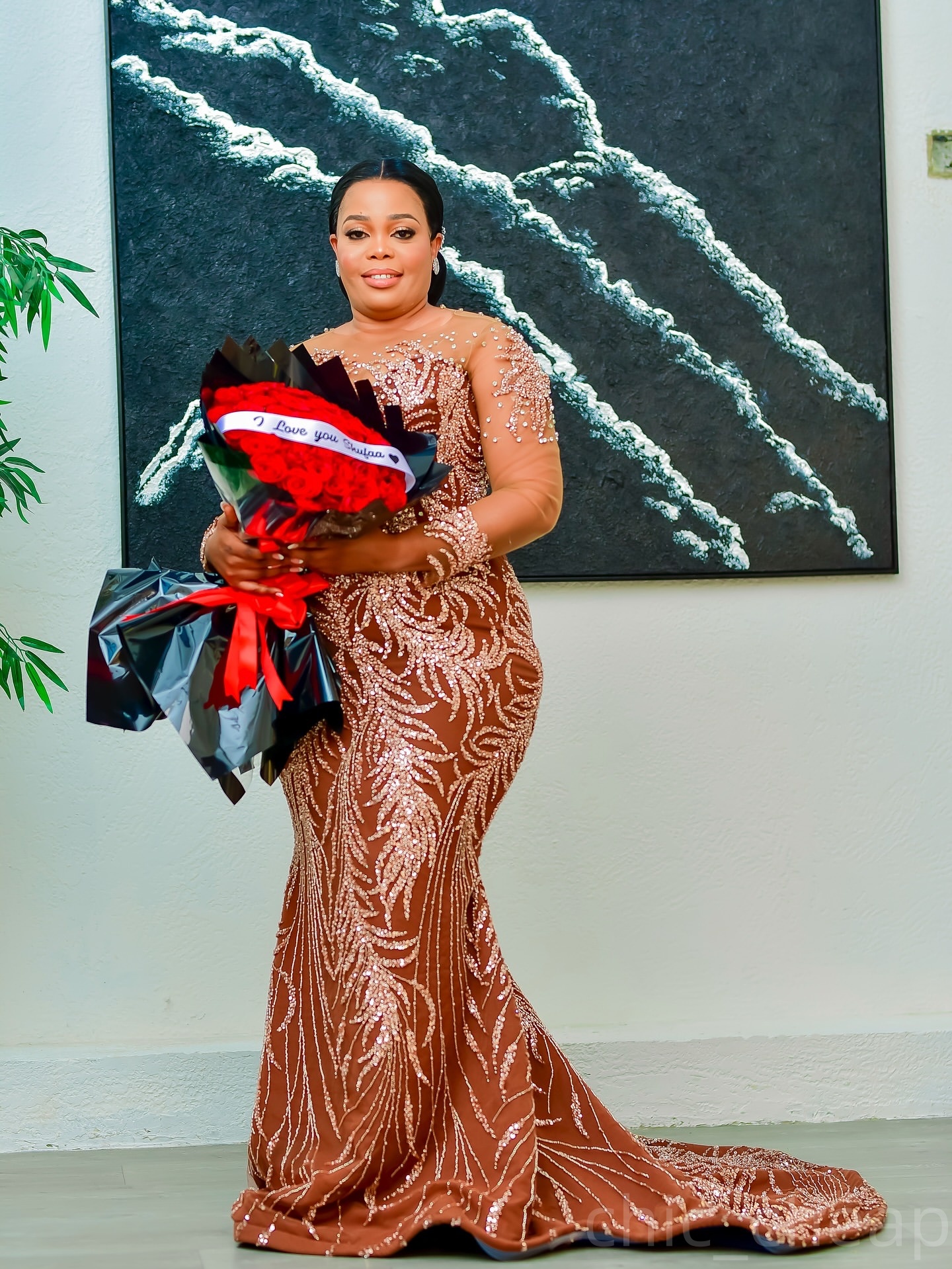 Aso Ebi Brown Mermaid Prom Dresses 2025 Crystals Sequined Illusion Evening Formal Party Second Birthday Engagement Gowns Plus Size Dress For Special O