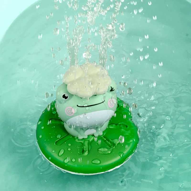 New Baby Bath Toys Electric Spray Water Floating Rotation Frog Sprinkler Shower Game For Children Kid Gifts Swimming Bathroom C250915