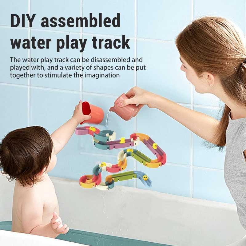 Children DIY Assembling Track Slide Suction Cup Toys Children Bath Tub Shower Wall Delight Game Assembling Track Suction Toys C250915