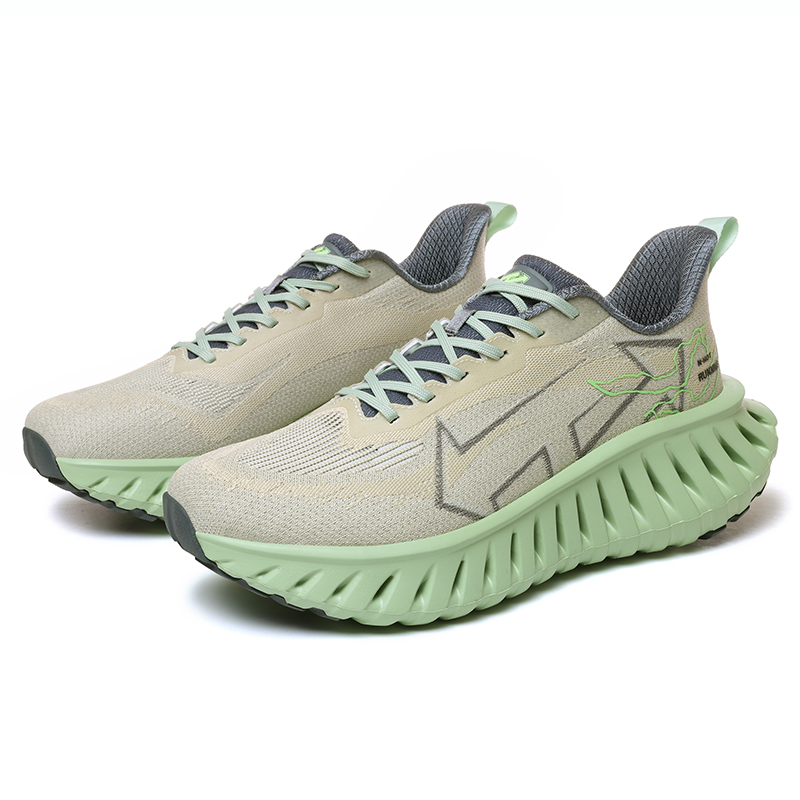 Men's Summer Outdoor Sneakers - Breathable Mesh Fabric & Cushioned Lightweight Running Shoes
