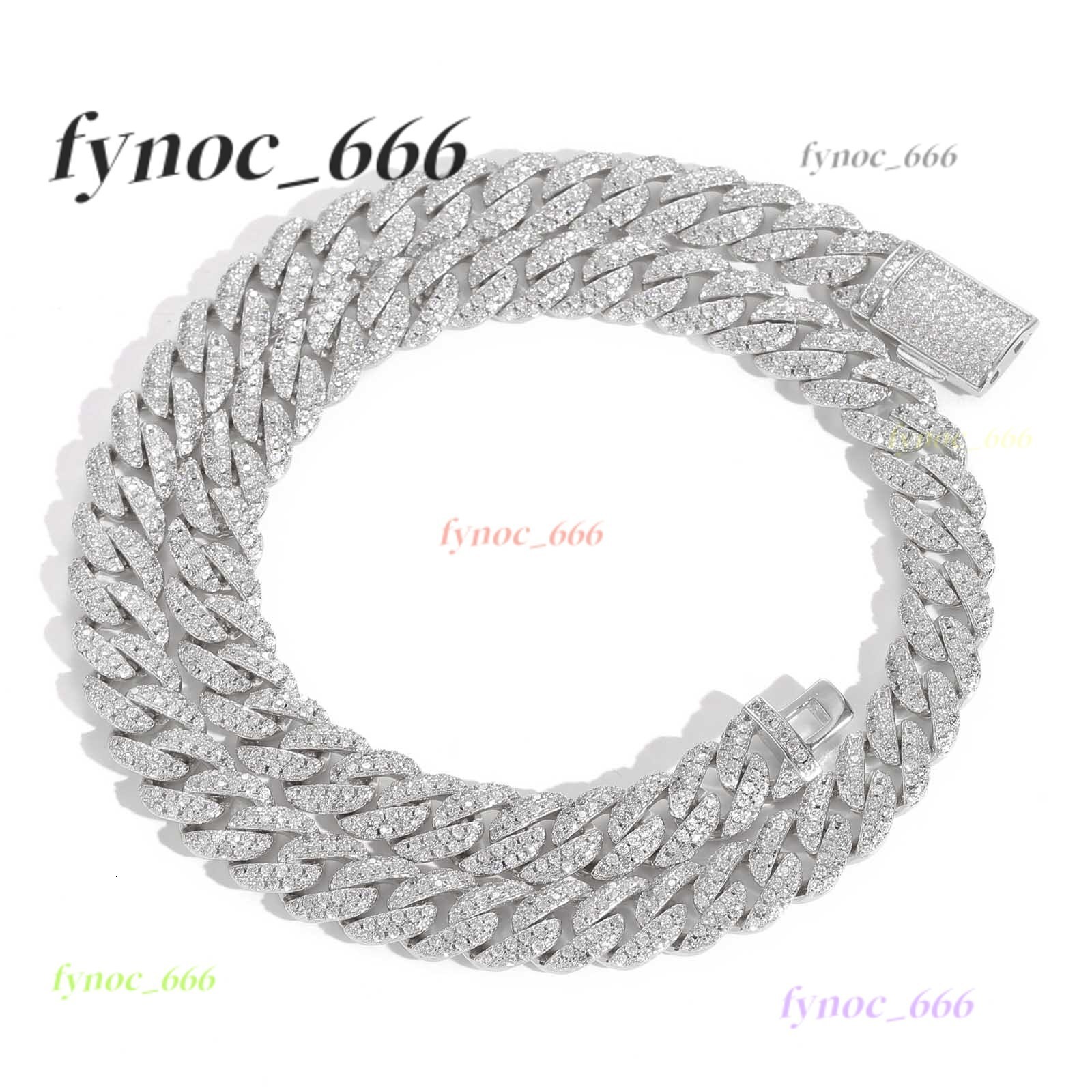 High Quality Hip Hop Iced Out 10mm Moissanite Cuban Link Chain Necklace Bracelet Miami Choker Necklace Women Man