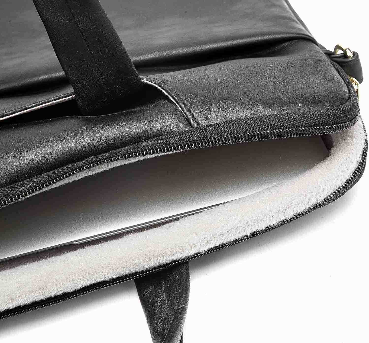 360 Protective Waterproof PU Leather Laptop Shoulder Messenger Sleeve Briefcase case Bag 13 inch14 inch Coffee PUW250915