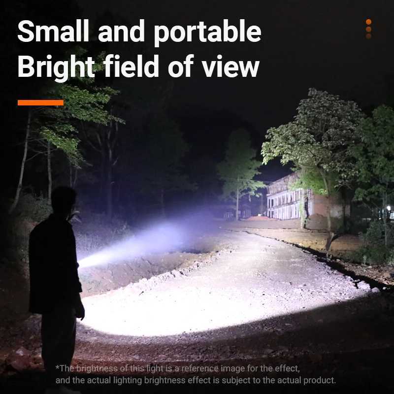 YEMAO A7 2200LM Powerful Flashlight Dual Control Buttons USBC Rechargeable 21700 LED Tactical Torch C250915