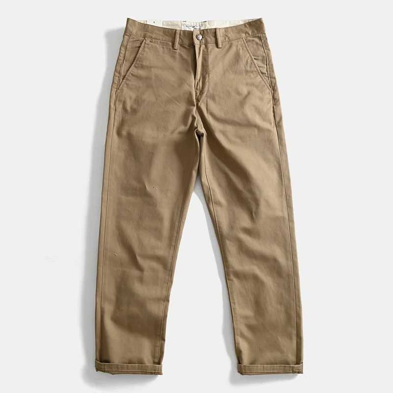 2025 Spring and Autumn New American Retro Woven Twill Chino Cargo Pants Mens Simple 100 Cotton Washed Casual Straight TrousersXJ250915 - view 4