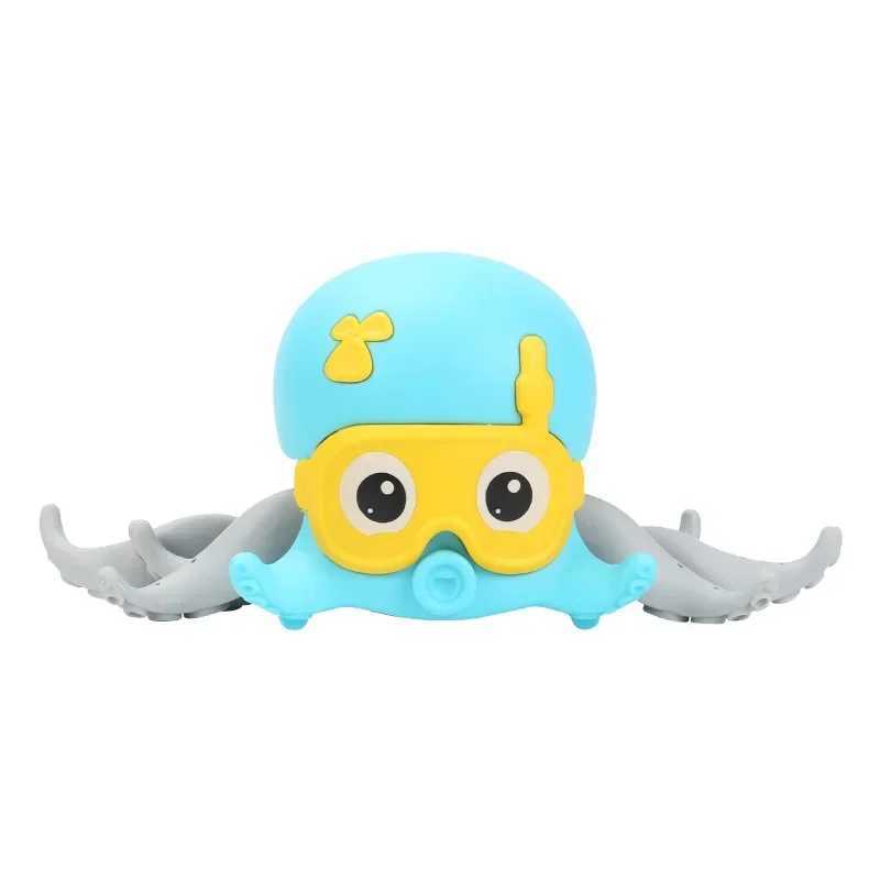 New Kids Cartoon Cute Octopus Bathing Toys for Children With Windup Chain Clockwork Water Floating Beach Baby Playing Toys 1Pcs C250915