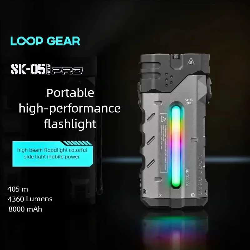 Micro arc Outdoor Multi functional Flashlight 4360LM with Long Range Strong Light Charging Portable Torch for Hiking C250915