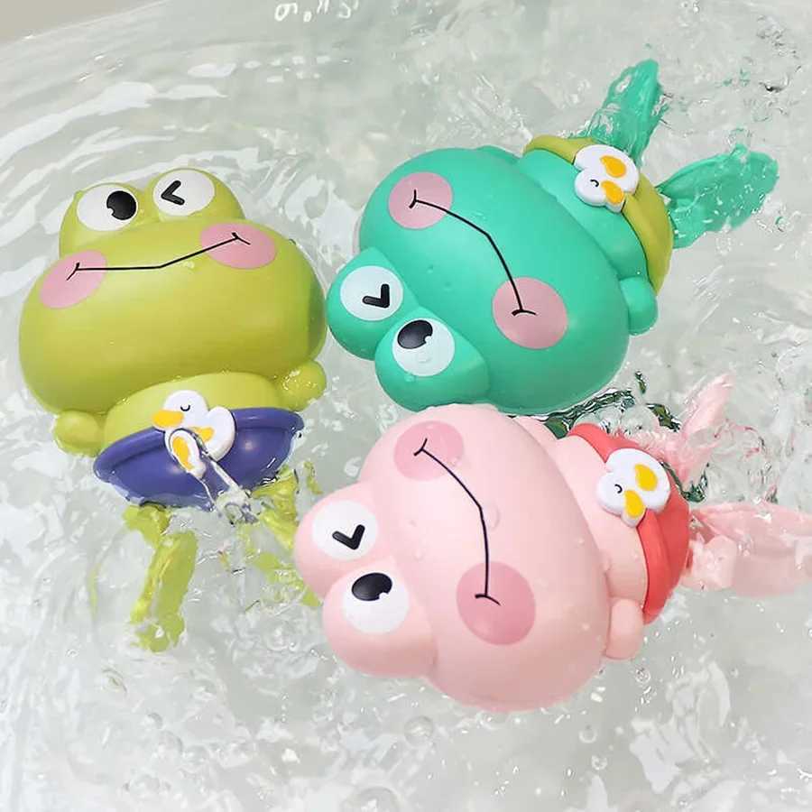 Baby Bath Toys Frog and Fish Wind Up Toys for Toddlers Bathtub Toys for Baby Floating Pool Games Swimming Bath Toys for Kids C250915